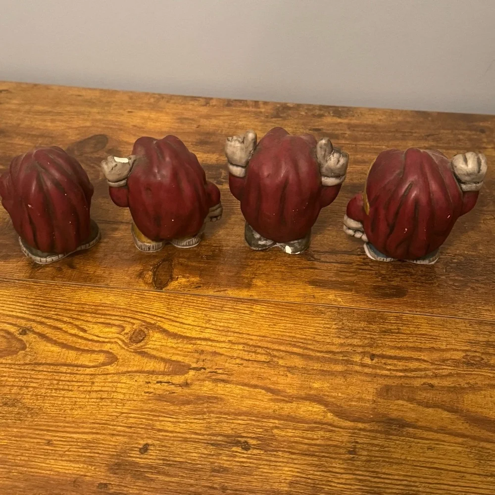 Vintage California Raisins Ceramic Figurines Set Of‎ 4 1980s Advertising Display